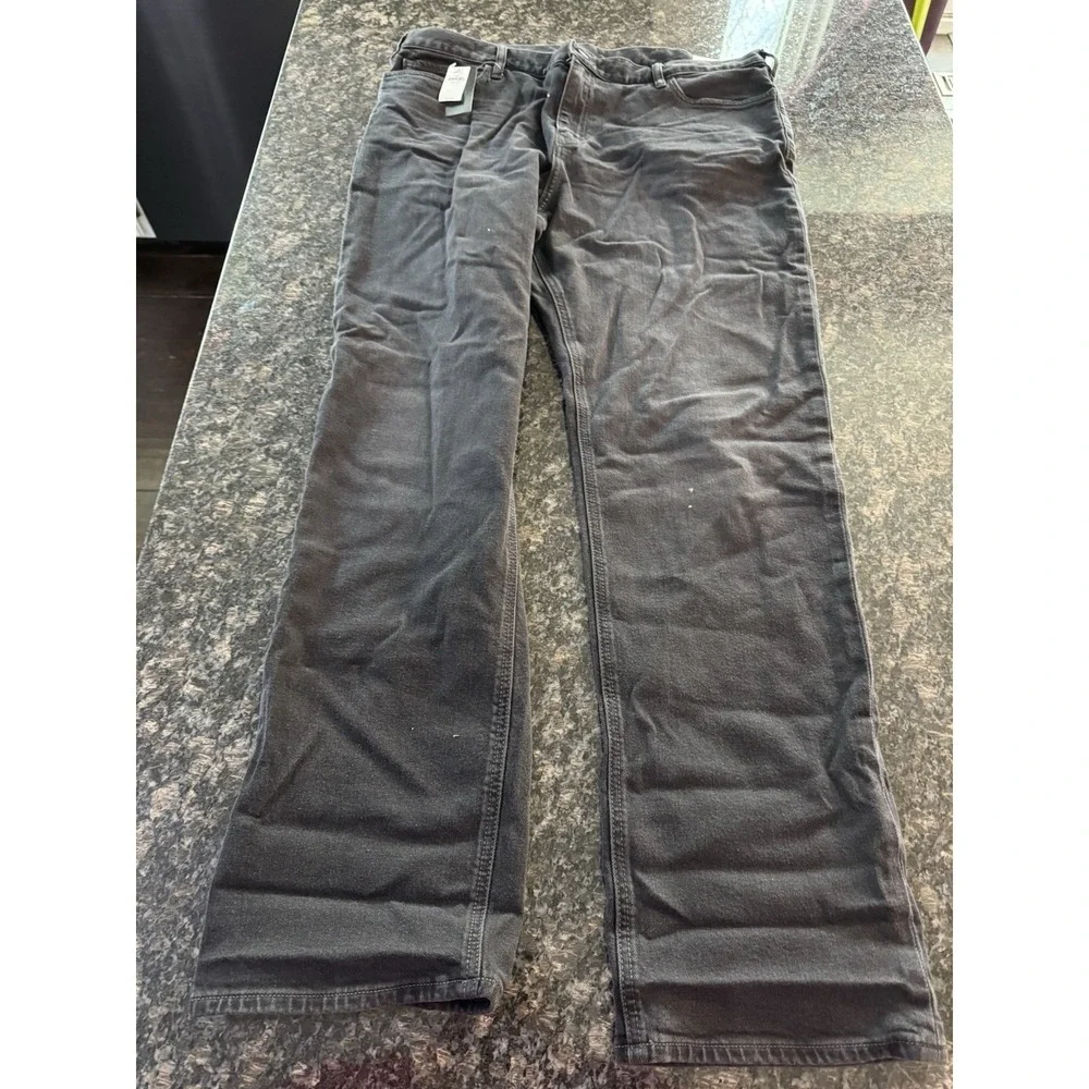 Banana Republic Loose Fit Jeans 40x34 Charcoal Black Wash Denim Plants NWT‎